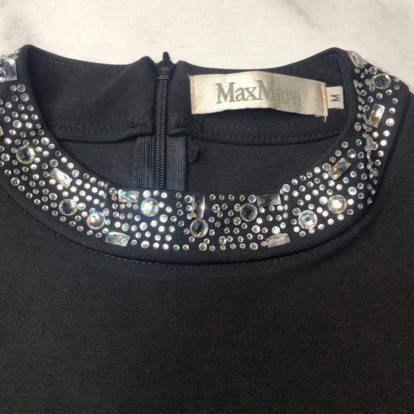 MaxMara Body-con Rhinestone Detail Cocktail Dress - Picture 2 of 5